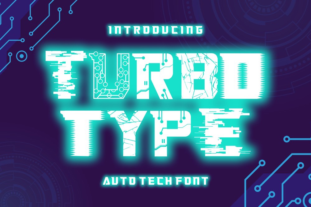 Przykład czcionki Turbo Type 2