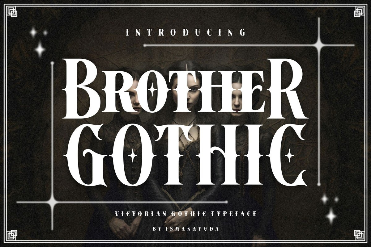 Przykład czcionki Brother Gothic