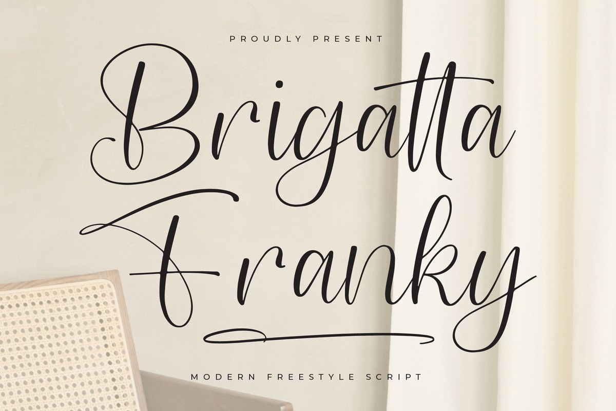 Przykład czcionki Brigatta Franky Regular