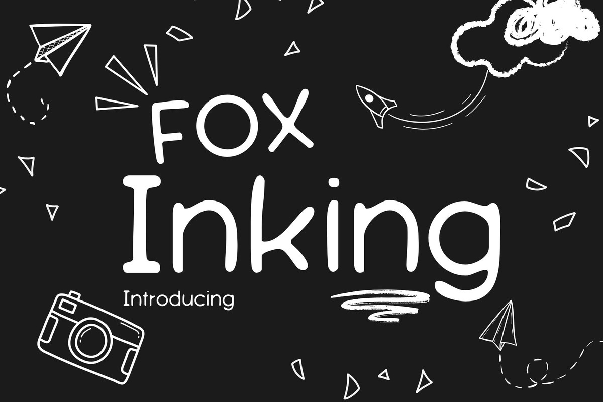 Przykład czcionki Fox Inking Regular