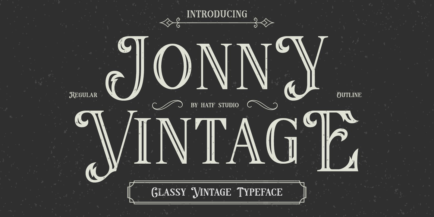 Przykład czcionki Jonny Vintage Regular