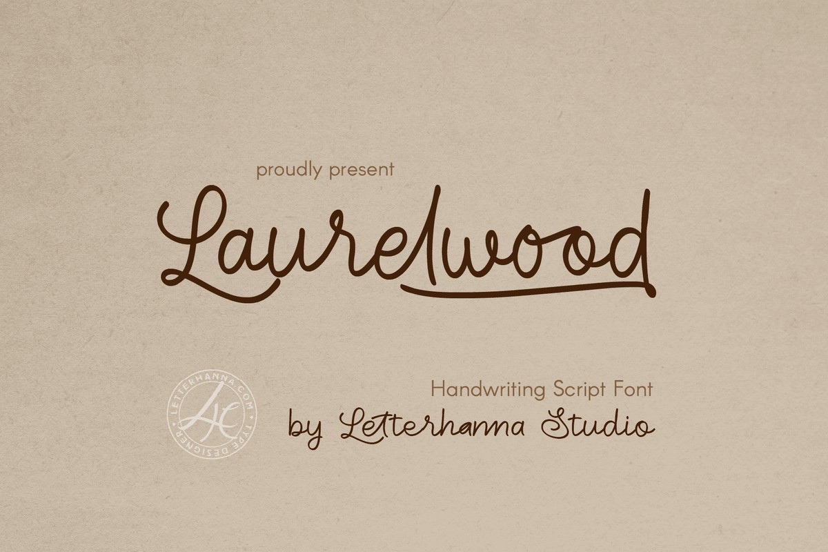 Przykład czcionki Laurelwood