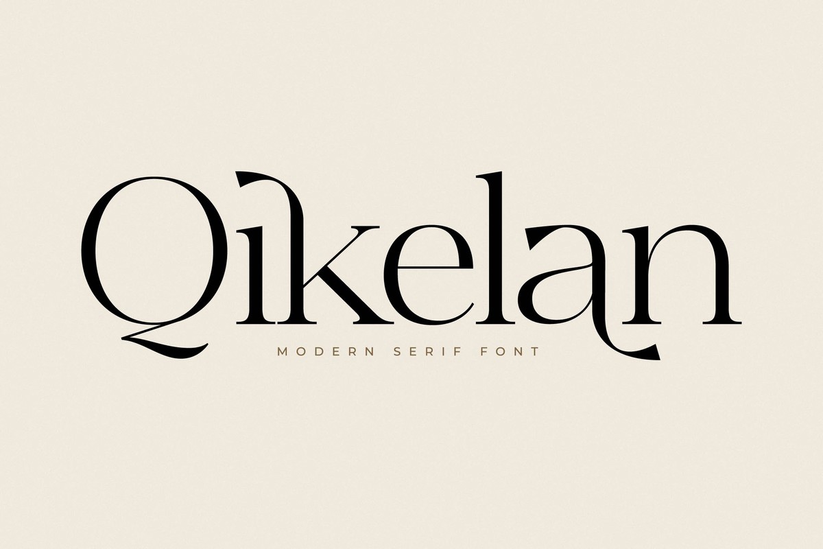 Przykład czcionki Qikelan Italic