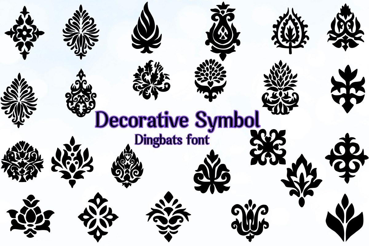 Przykład czcionki Decorative Symbol Regular