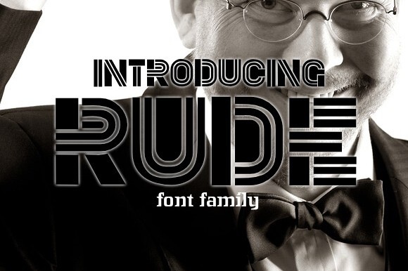 Przykład czcionki Rude Italic