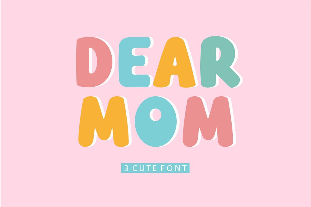 Przykład czcionki Dear Mom Outline