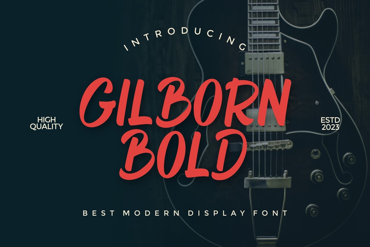 Przykład czcionki Gilborn Bold Regular