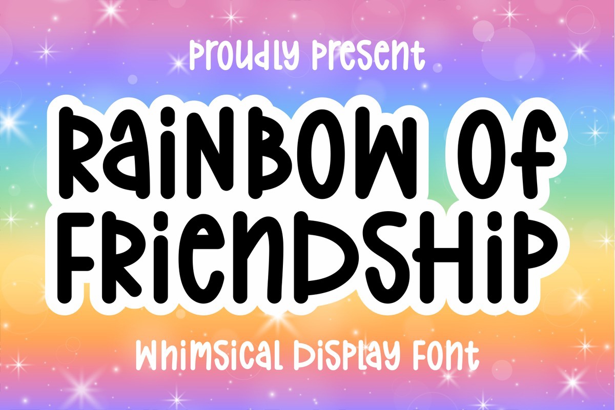 Przykład czcionki Rainbow of Friendship Regular