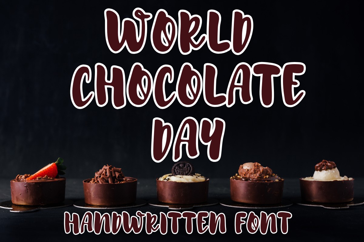 Przykład czcionki World Chocolate Day