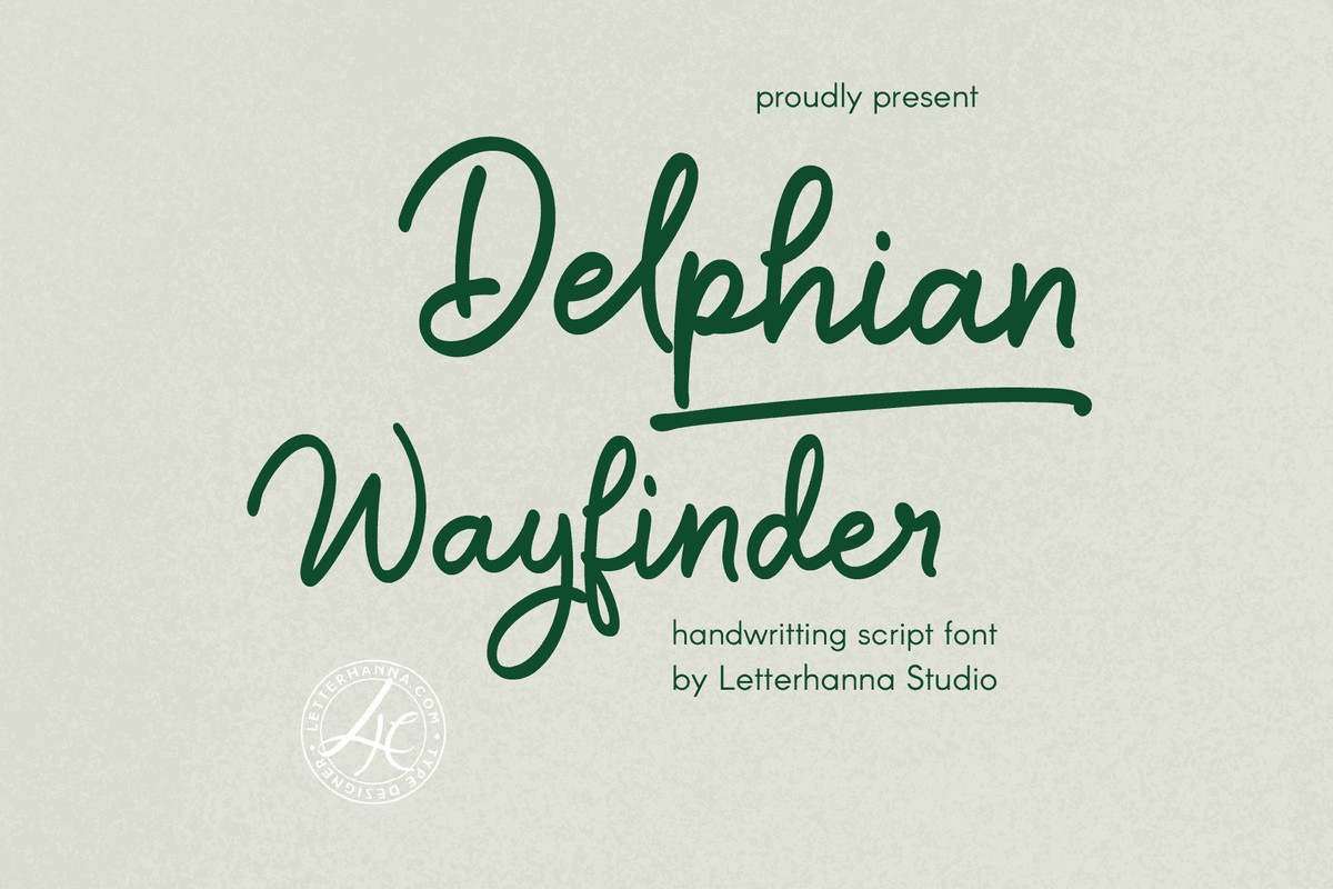 Przykład czcionki Delphian Wayfinder