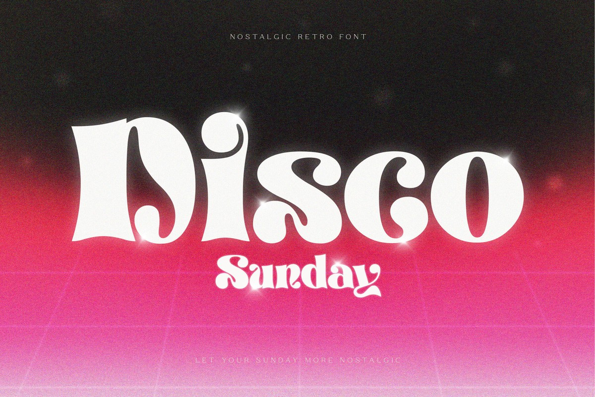 Przykład czcionki Disco Sunday