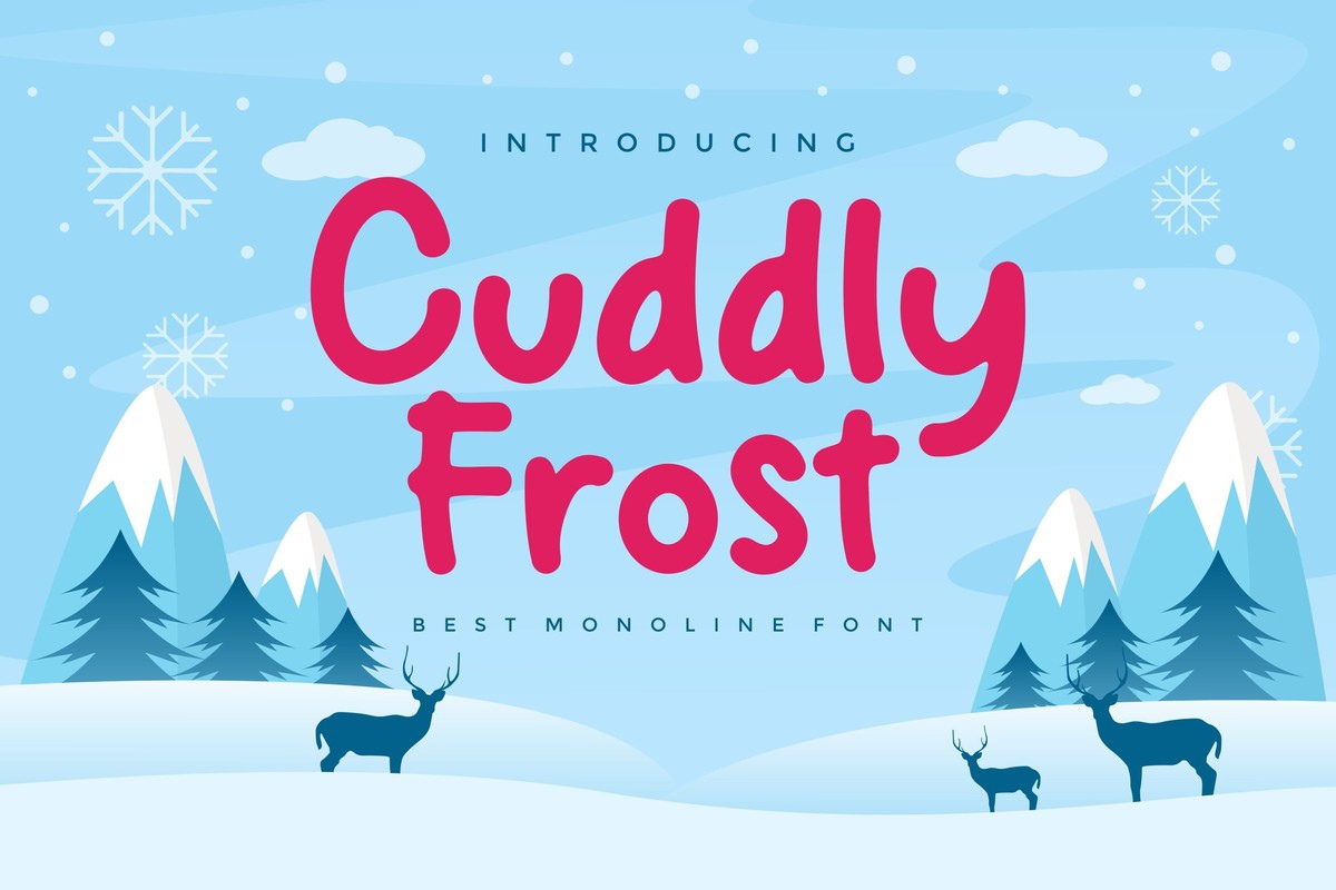 Przykład czcionki Cuddly Frost Regular