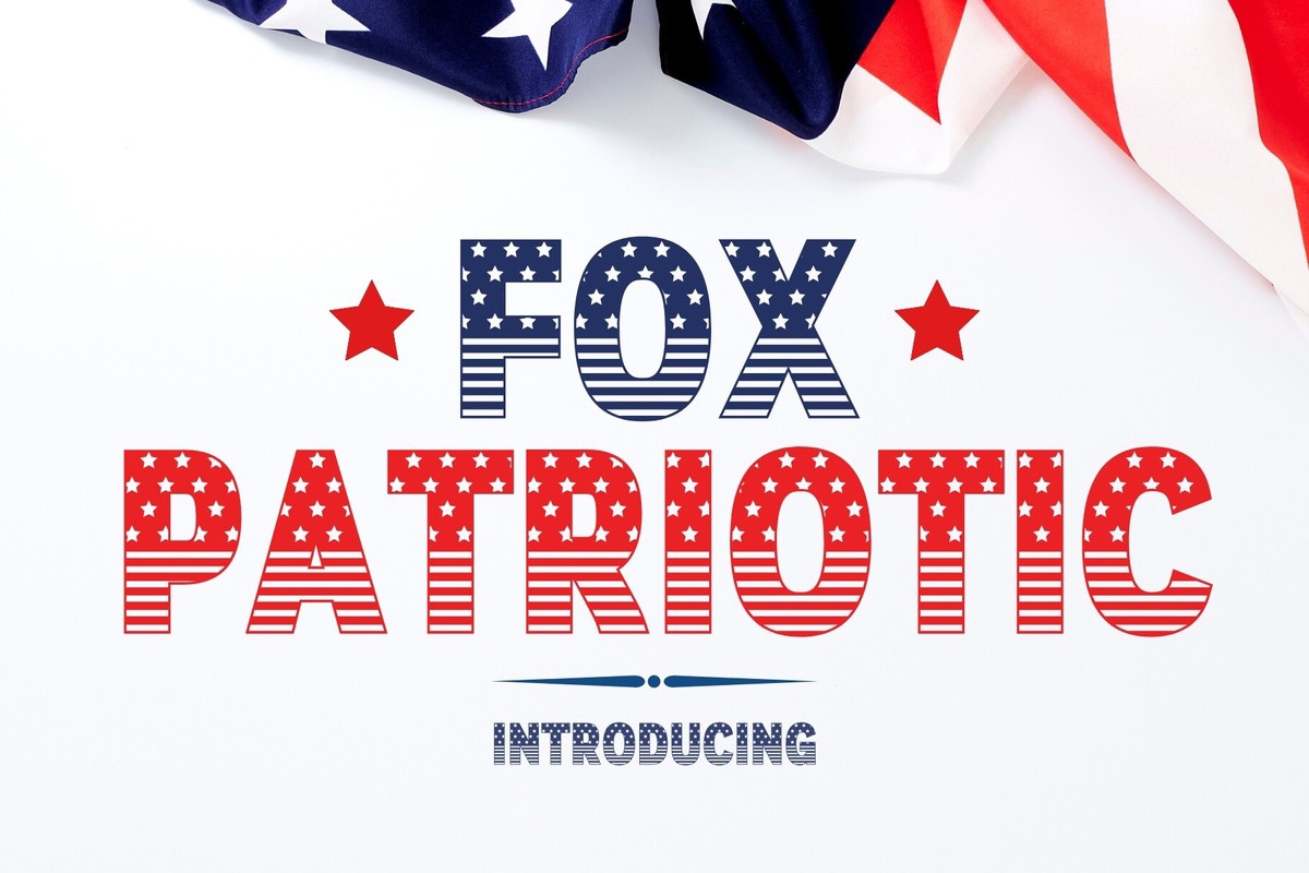 Przykład czcionki Fox Patriotic