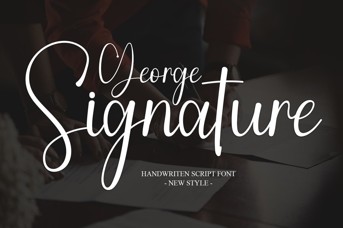 Przykład czcionki George Signature