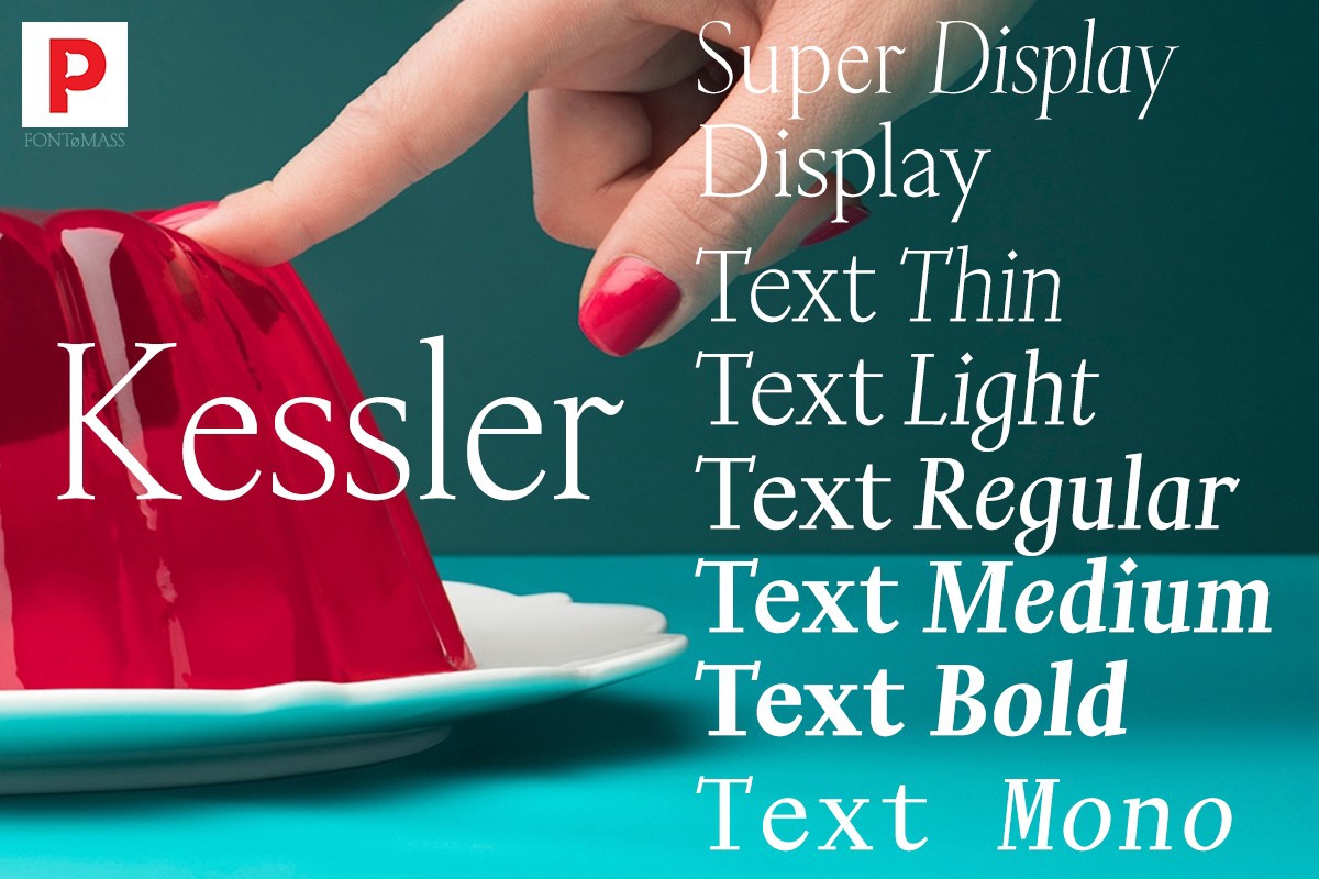 Przykład czcionki Kessler Super Display Italic