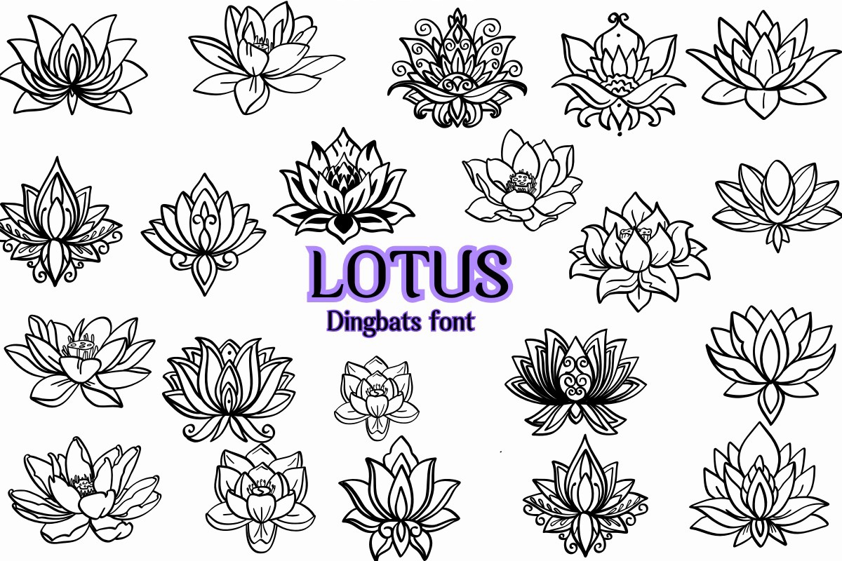 Przykład czcionki Lotus