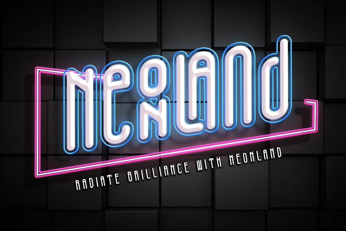 Przykład czcionki Neonland Italic