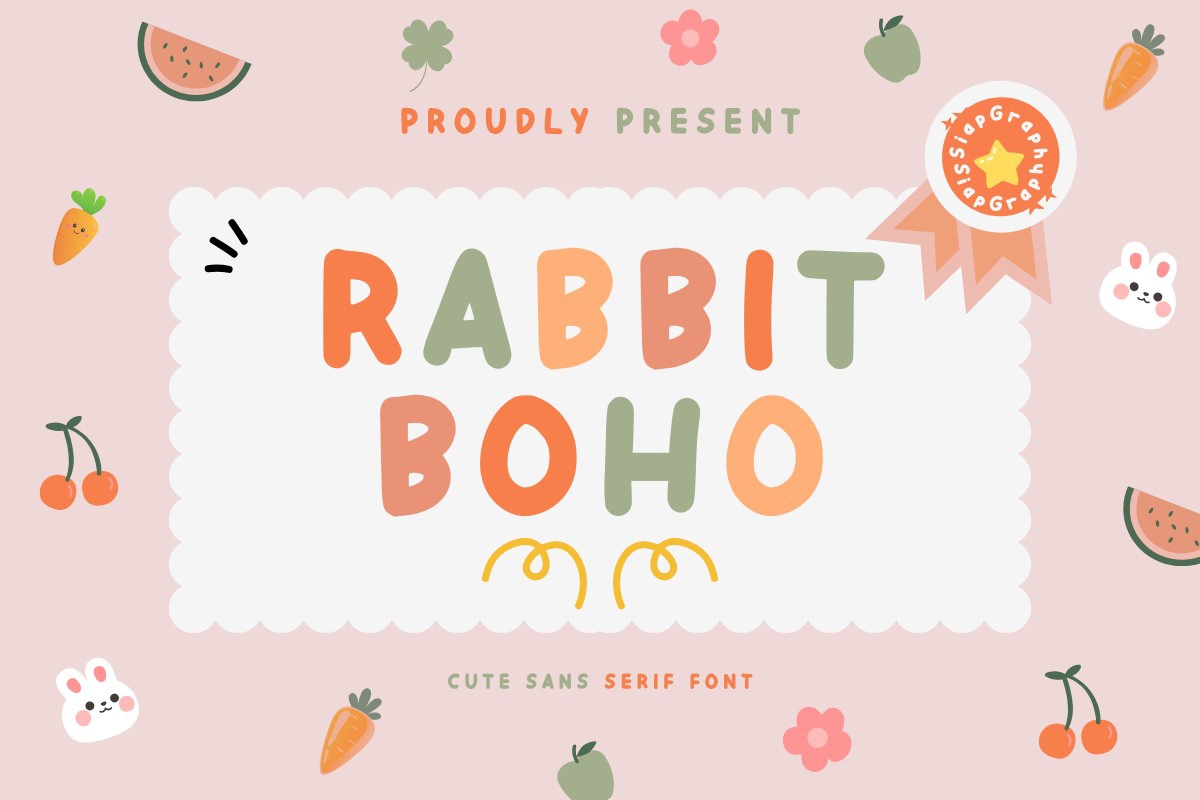 Przykład czcionki Rabbit Boho Regular