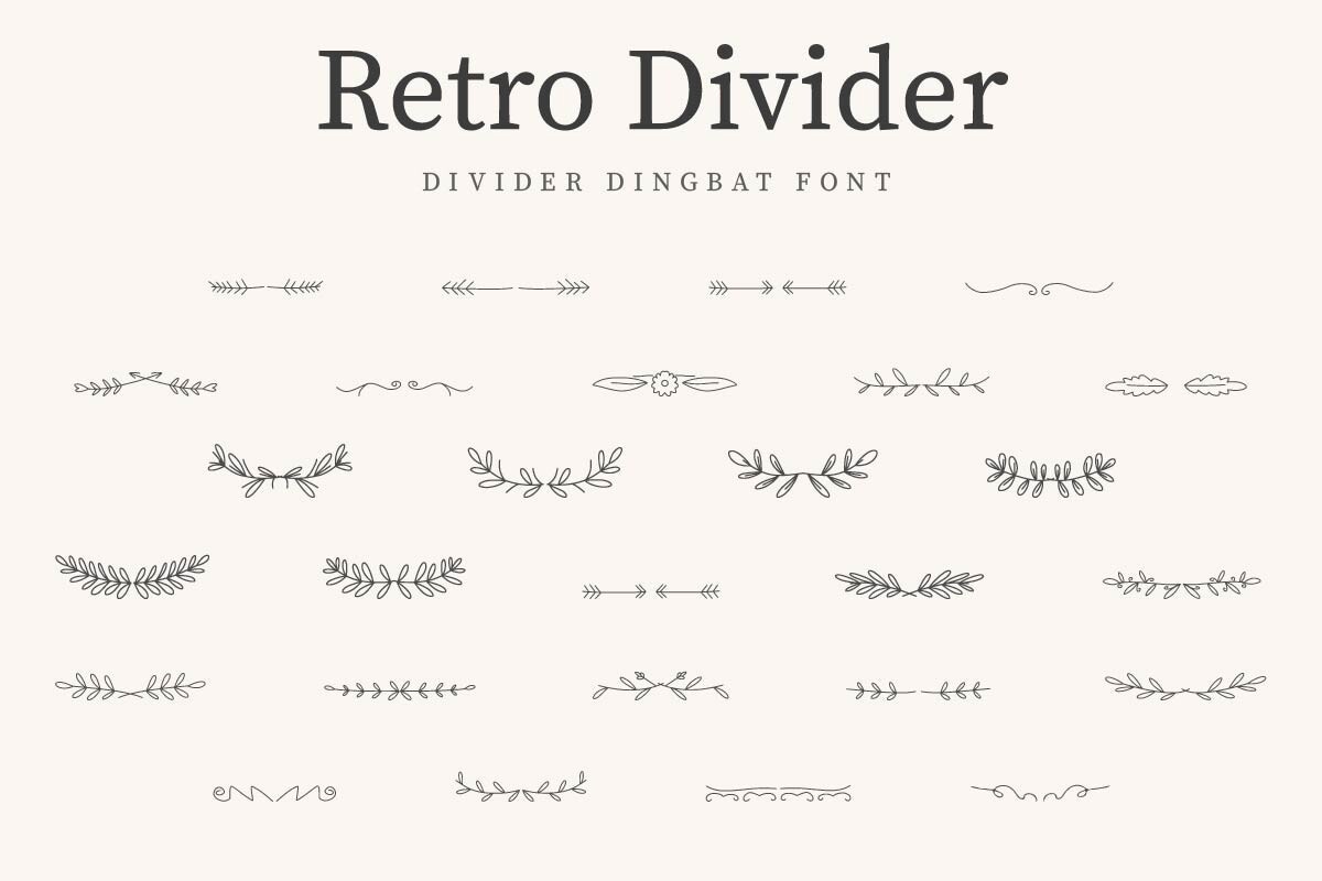 Przykład czcionki Retro Divider Regular