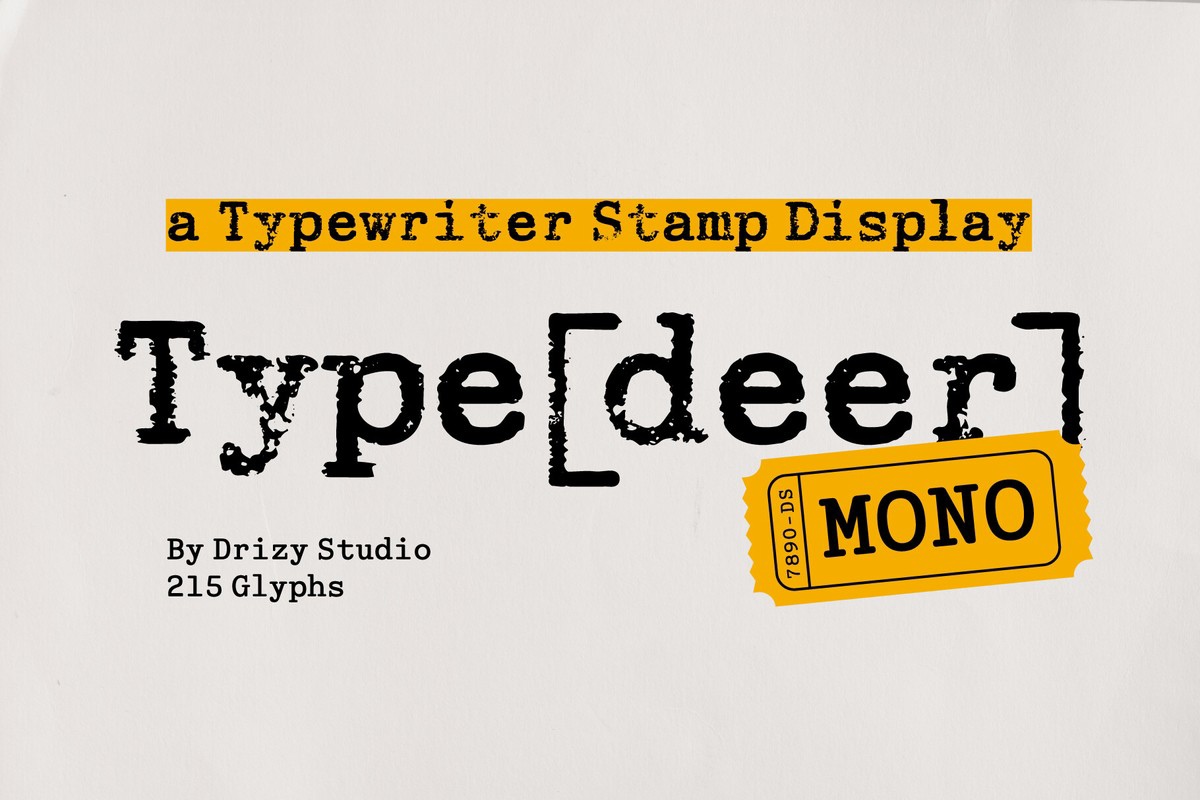 Przykład czcionki Typedeer Mono Regular