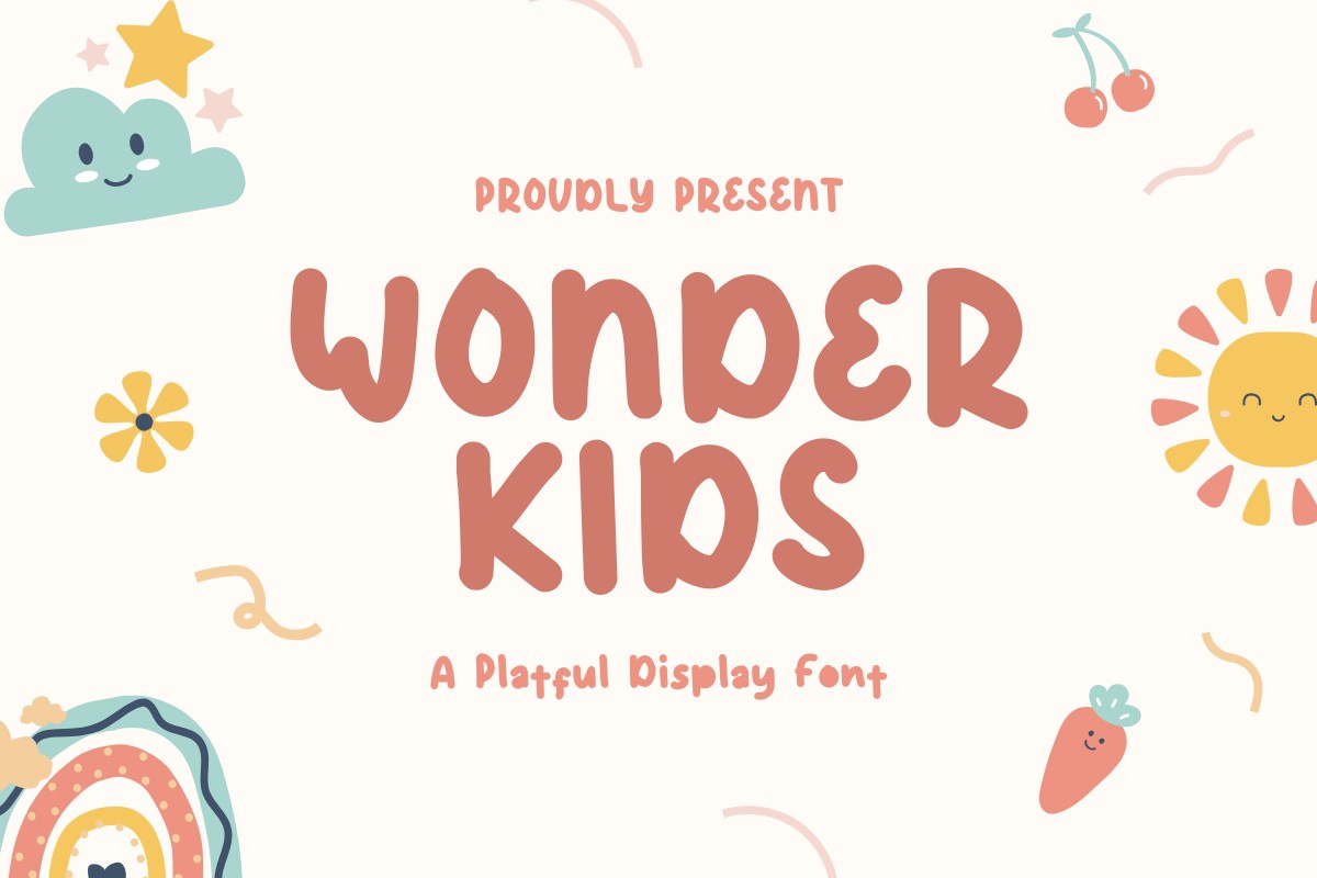 Przykład czcionki Wonder Kids