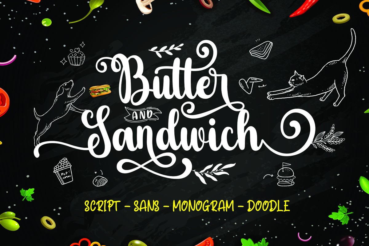 Przykład czcionki Butter Sandwich Script