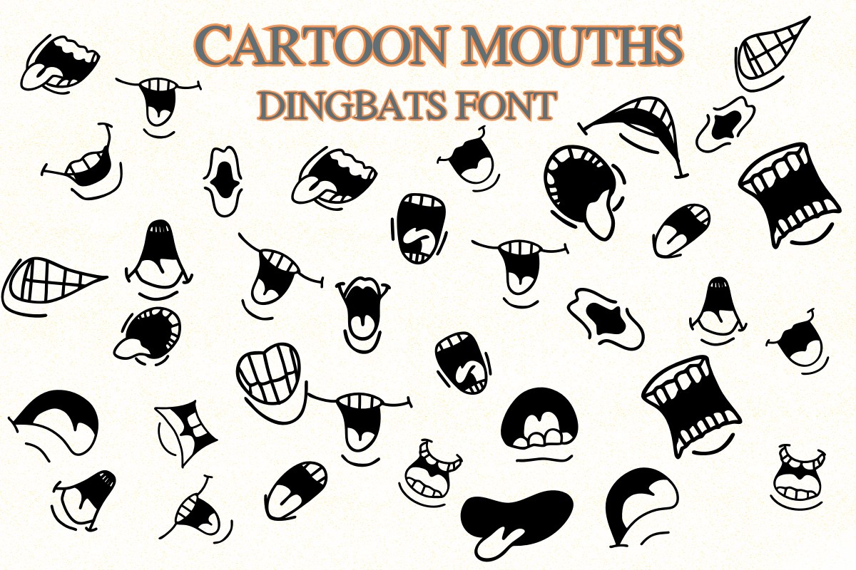 Przykład czcionki Cartoon Mouths