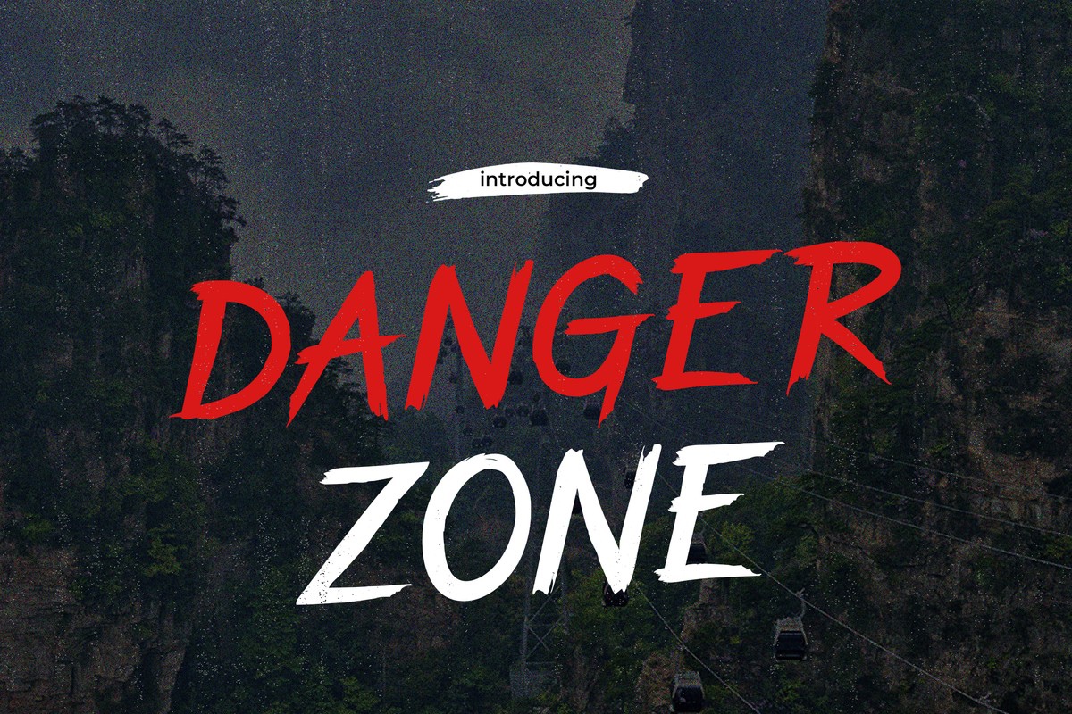 Przykład czcionki Danger Zone