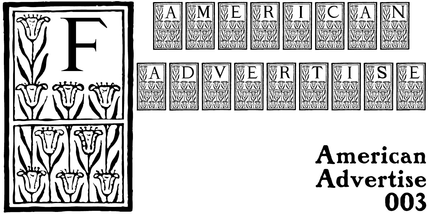 Przykład czcionki American Advertise 003 Regular