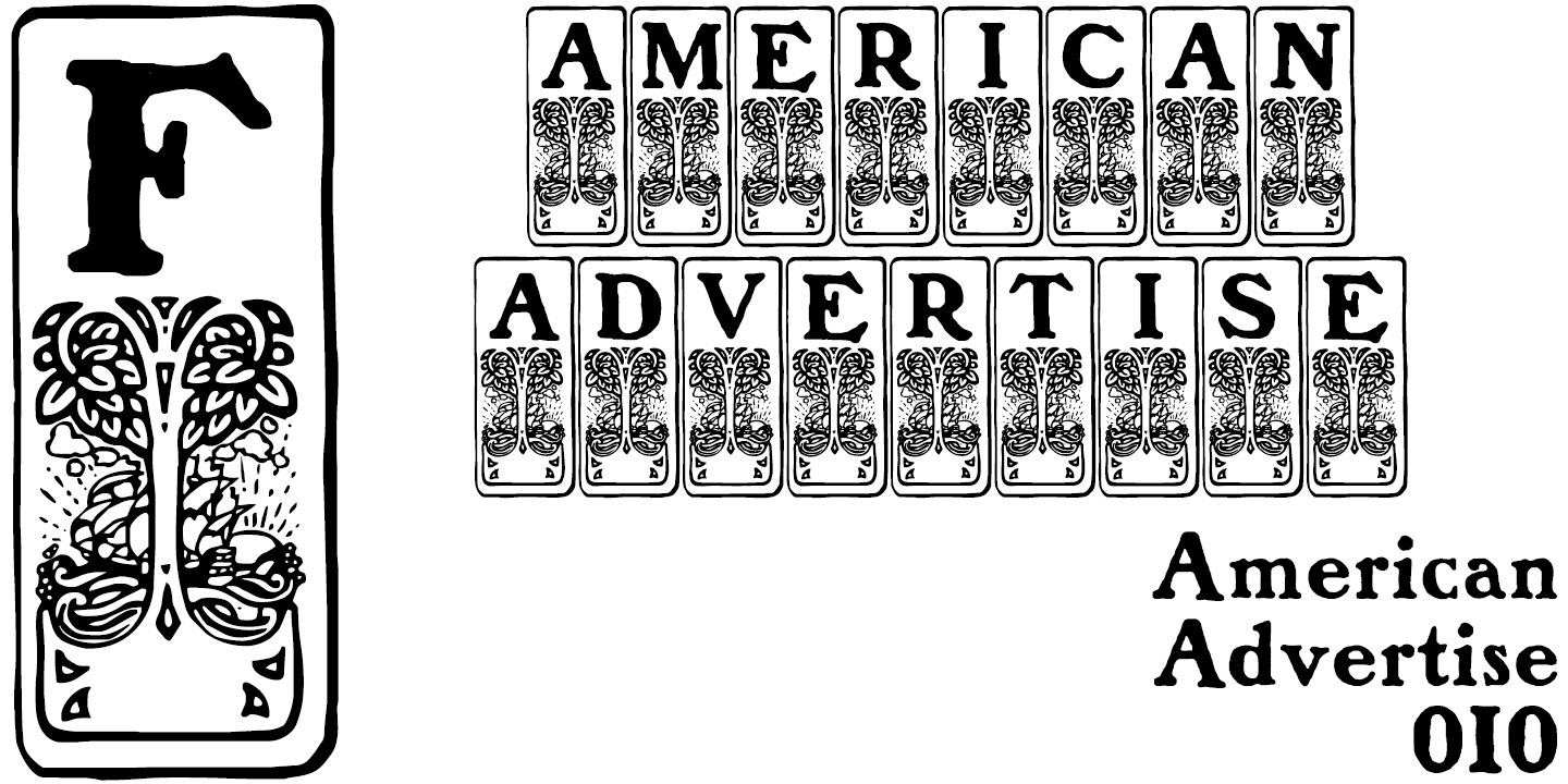 Przykład czcionki American Advertise 010