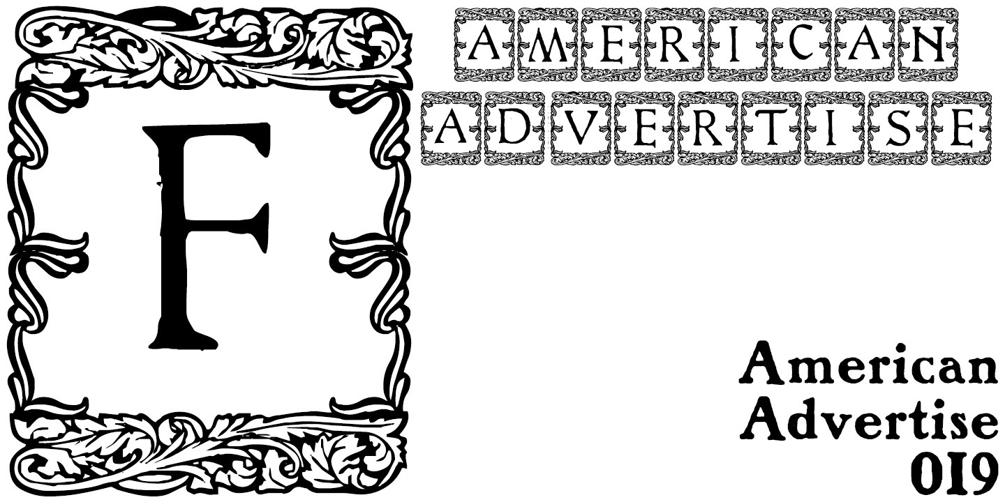 Przykład czcionki American Advertise 019 Regular