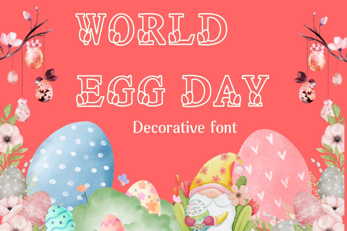 Przykład czcionki World Egg Day