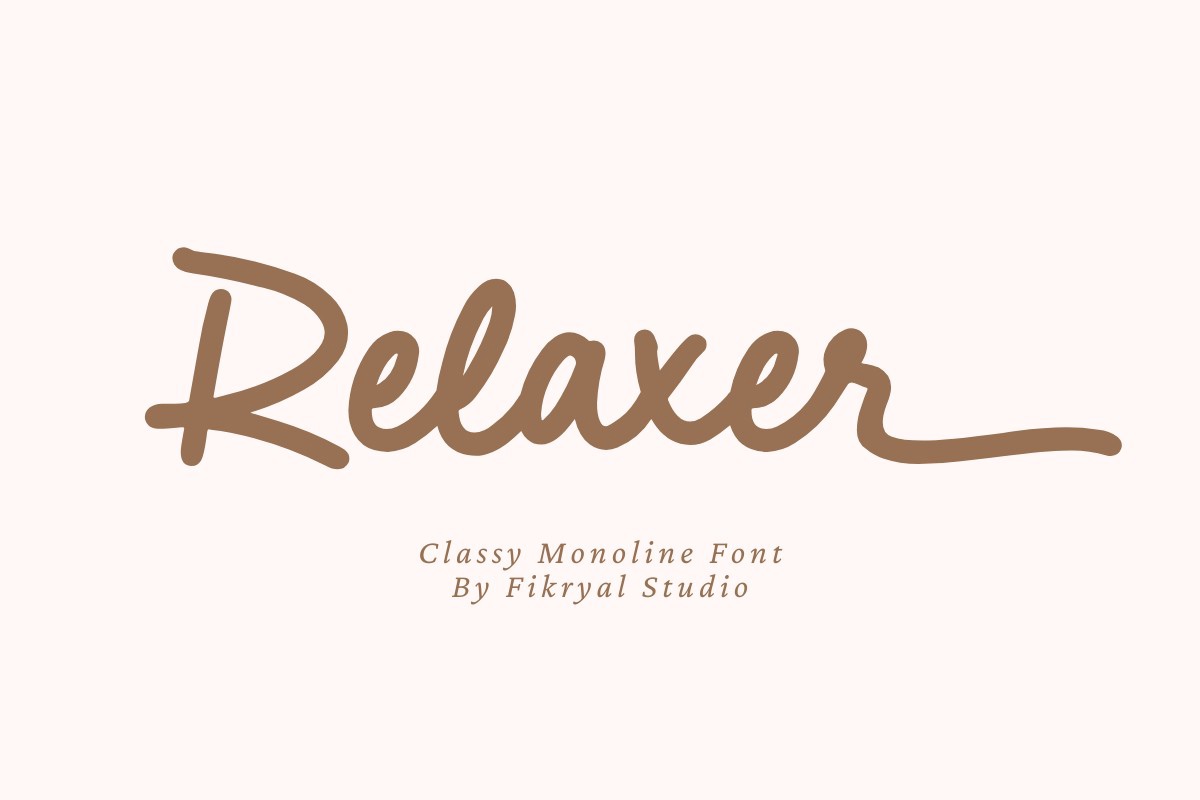 Przykład czcionki Relaxer Regular