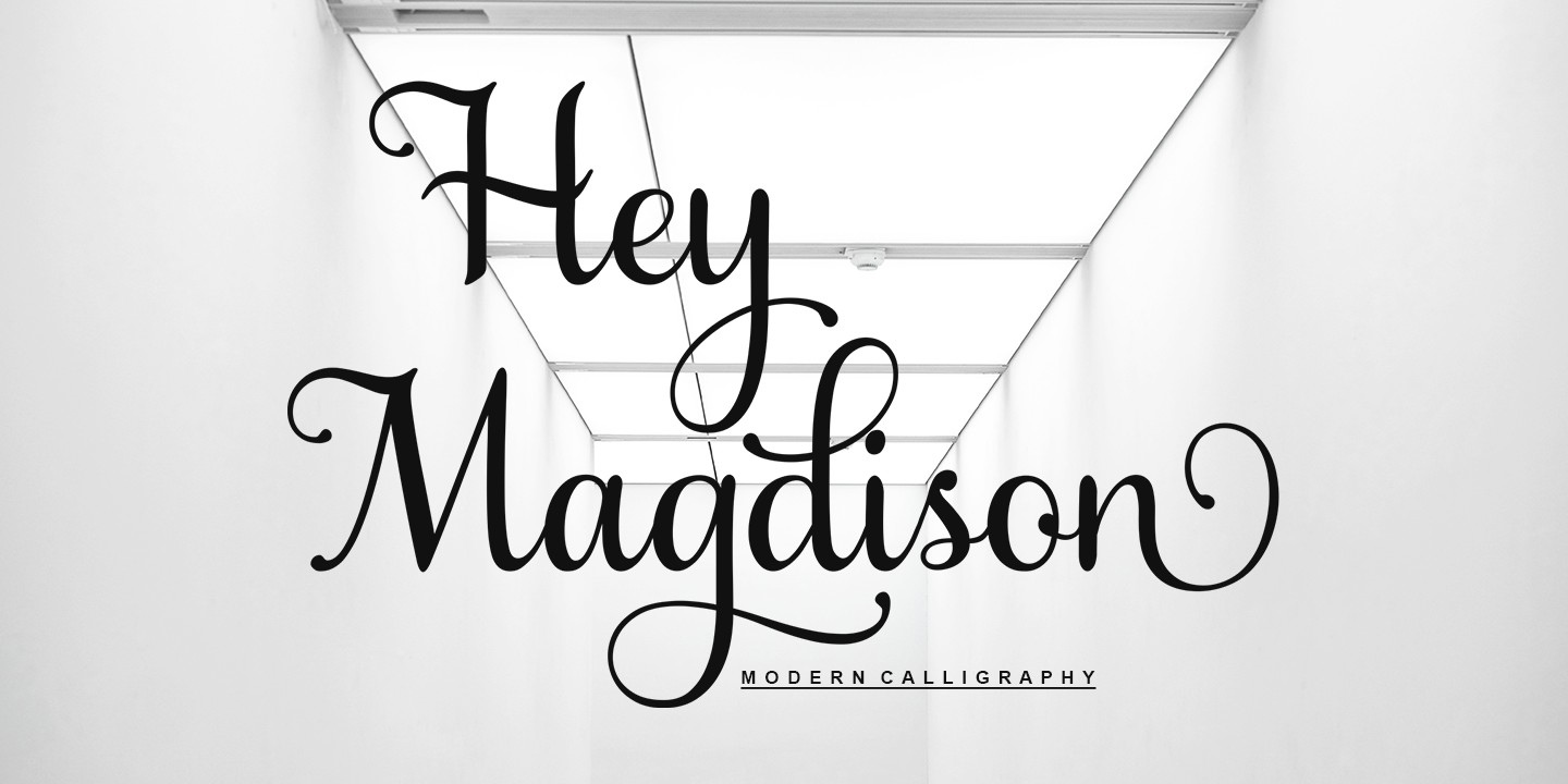 Przykład czcionki Hey Magdison Italic