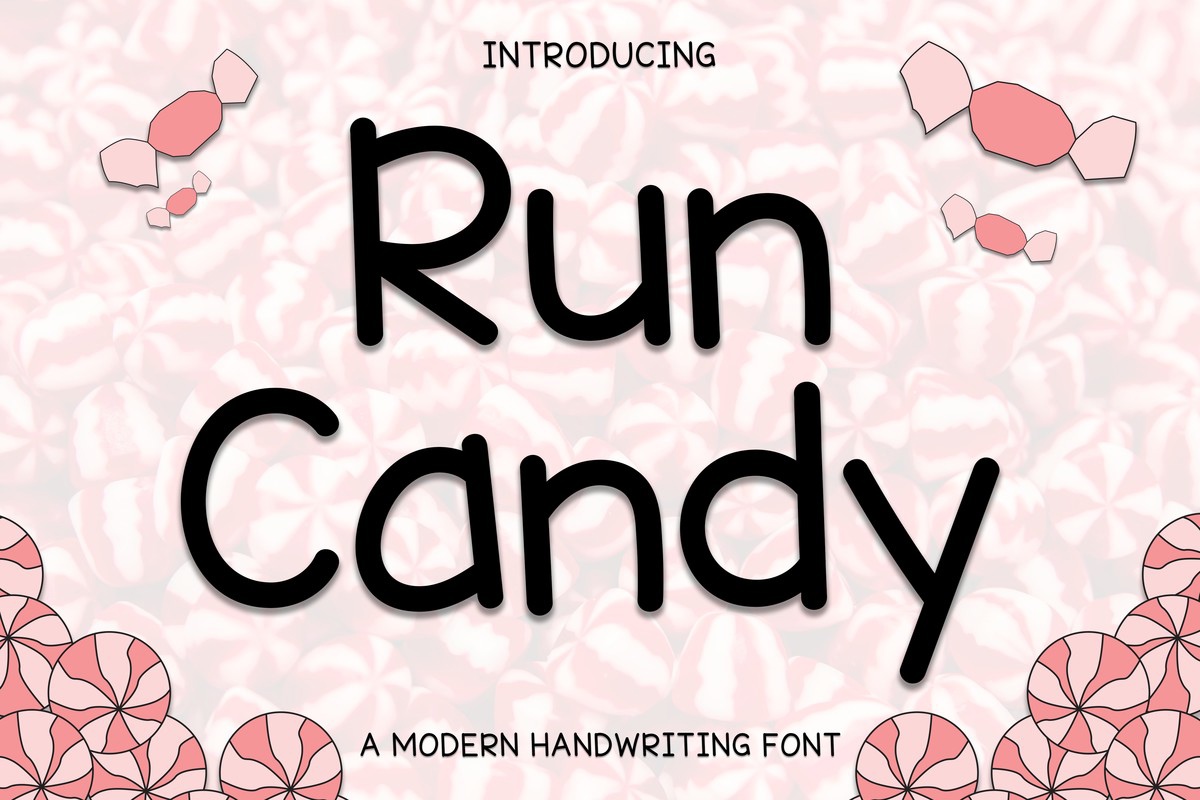 Przykład czcionki Run Candy