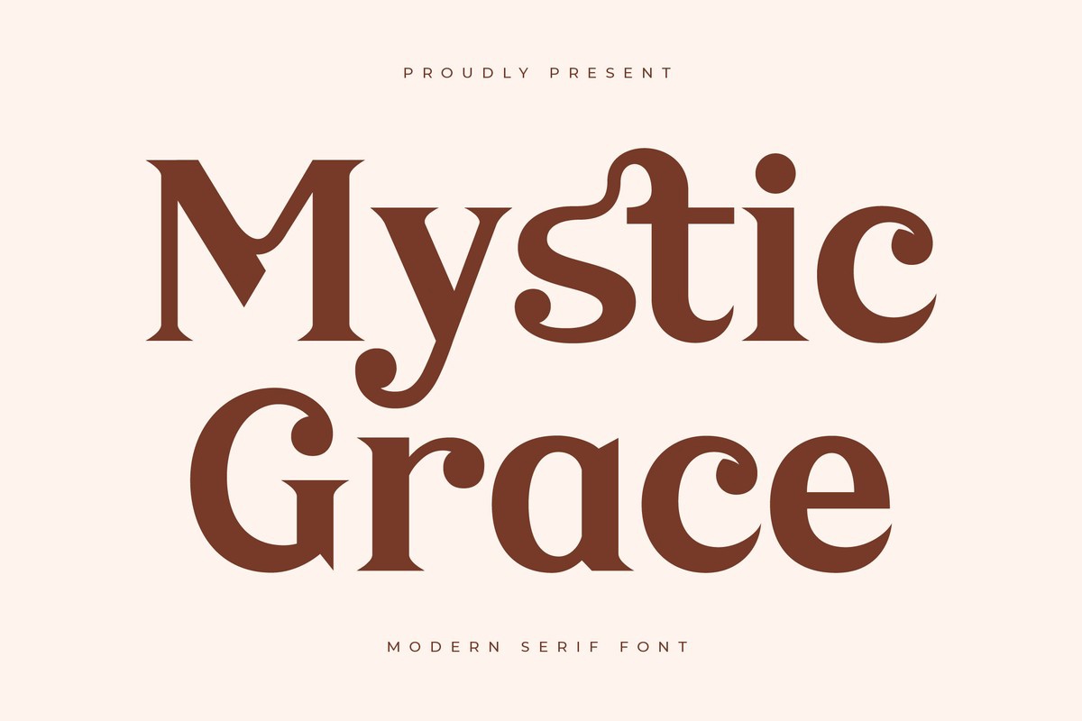 Przykład czcionki Mystic Grace