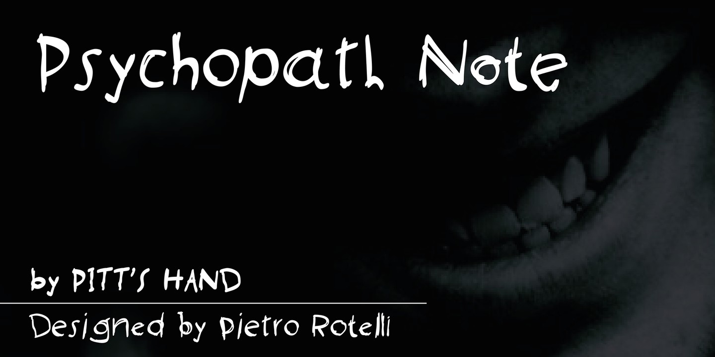 Przykład czcionki Psychopath Note Bold