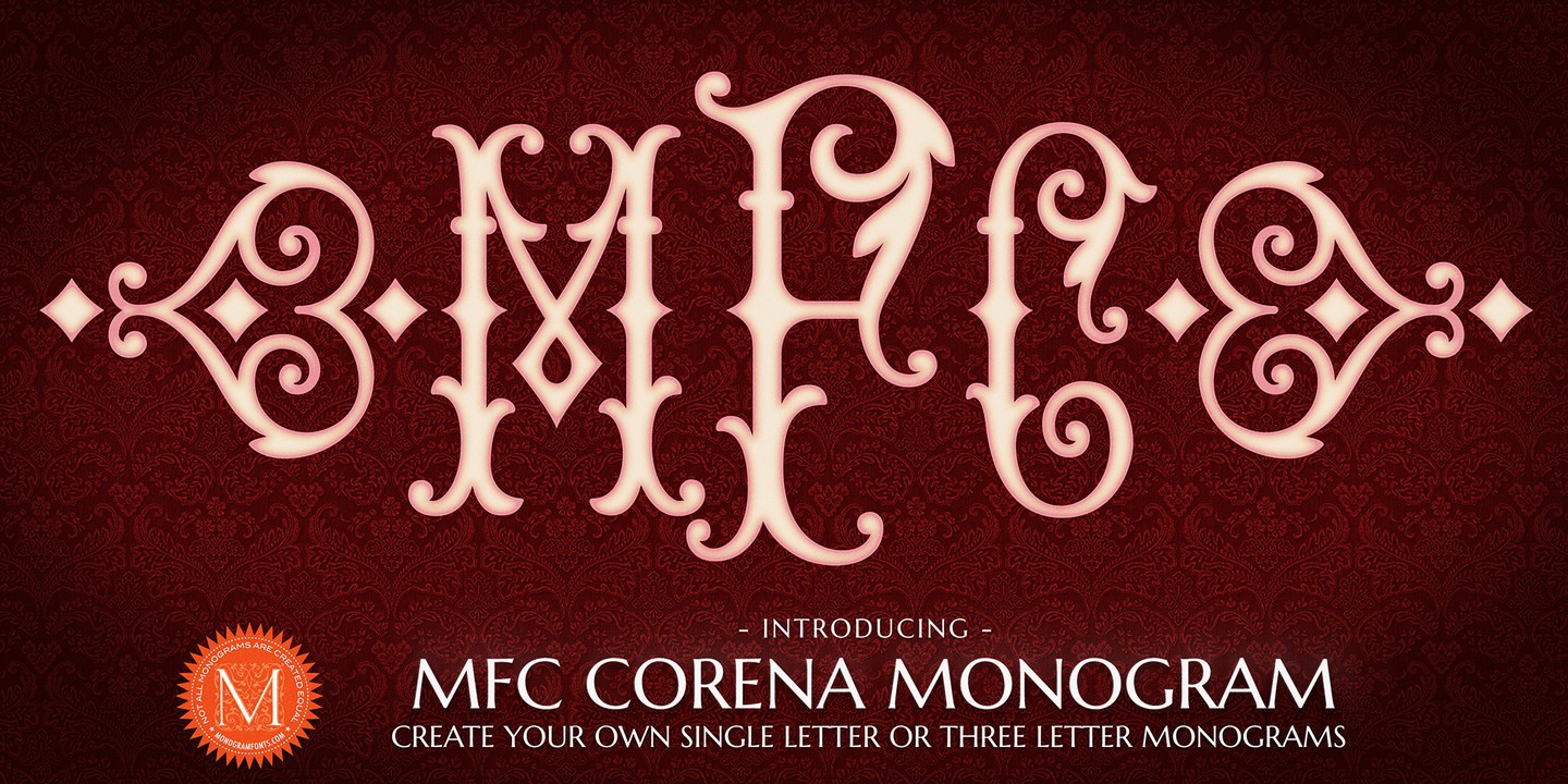 Przykład czcionki MFC Corena Monogram