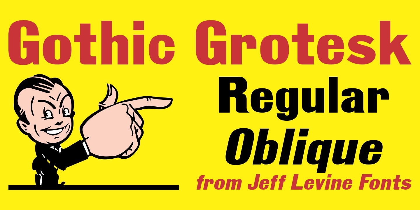 Przykład czcionki Gothic Grotesk