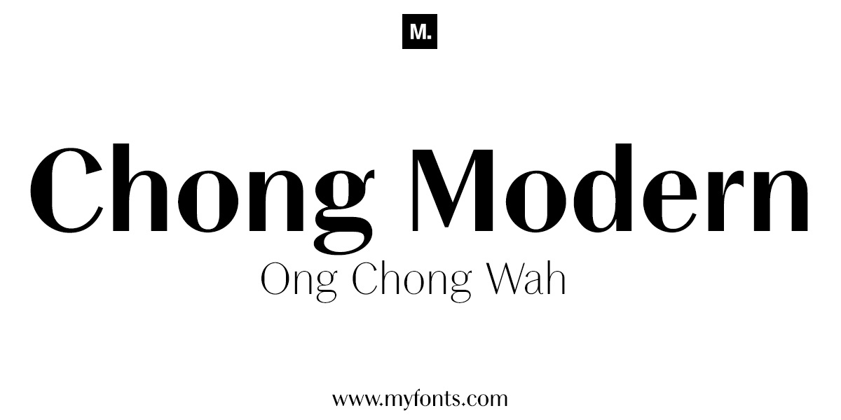 Przykład czcionki Chong Modern Bold Italic