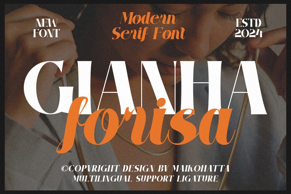 Przykład czcionki Gianha Forisa Italic