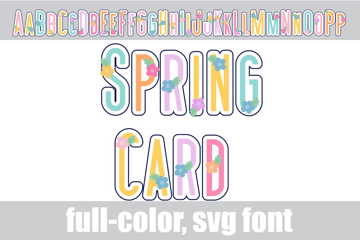 Przykład czcionki Spring Card CF