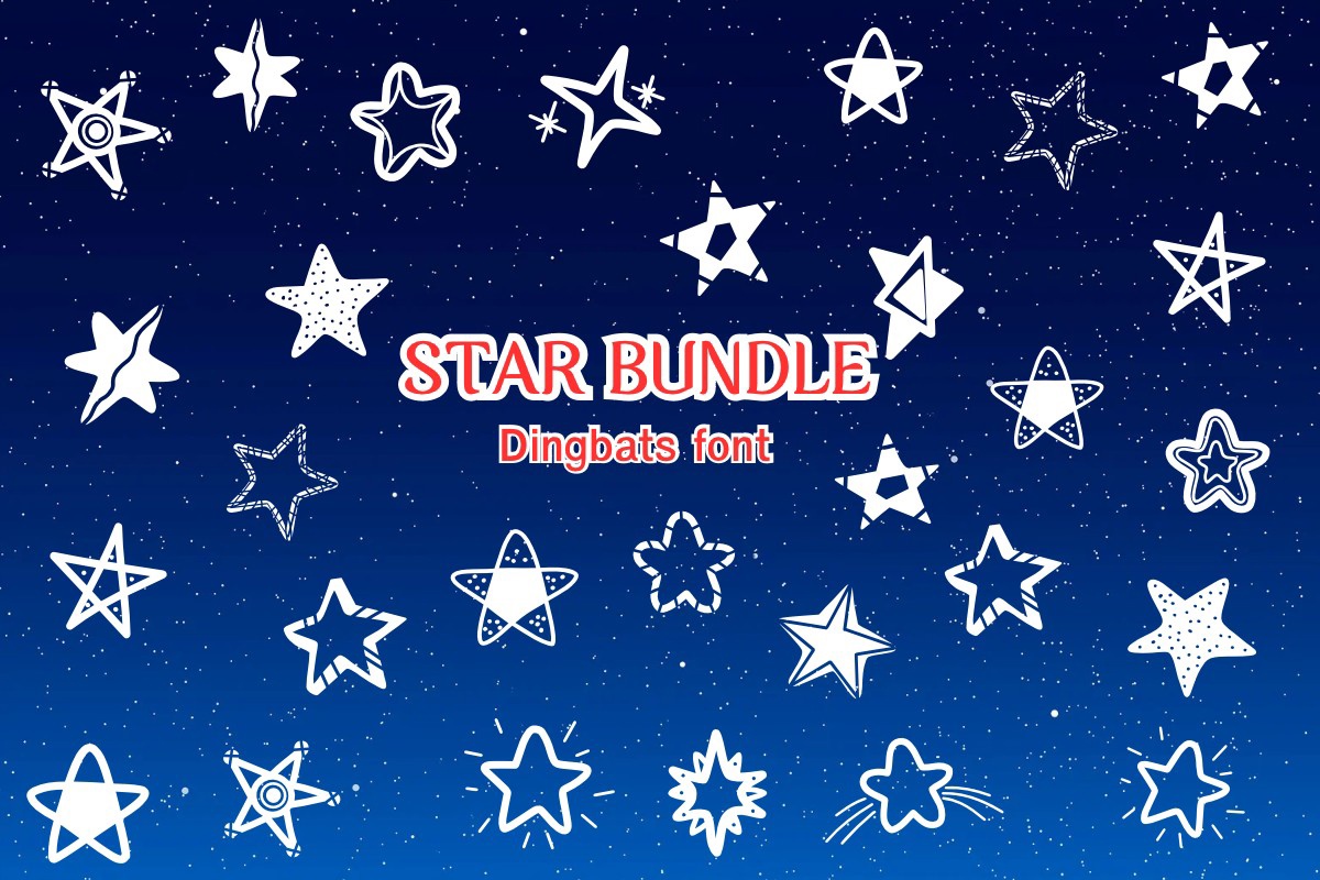 Przykład czcionki Star Bundle