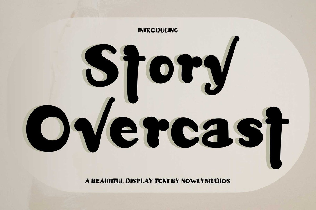 Przykład czcionki Story Overcast Regular