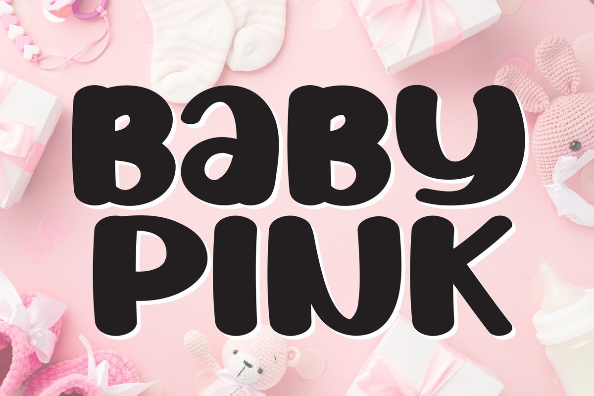 Przykład czcionki Baby Pink