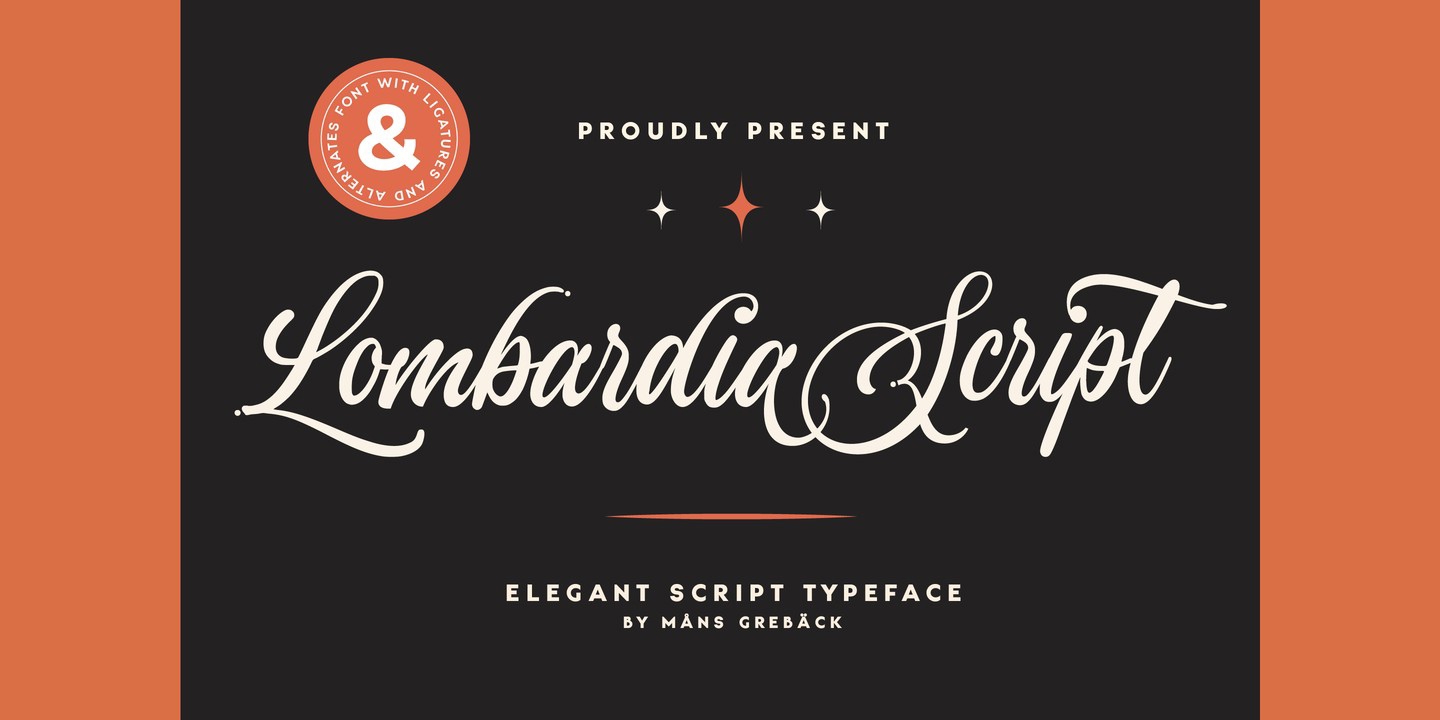 Przykład czcionki Lombardia Script Bold