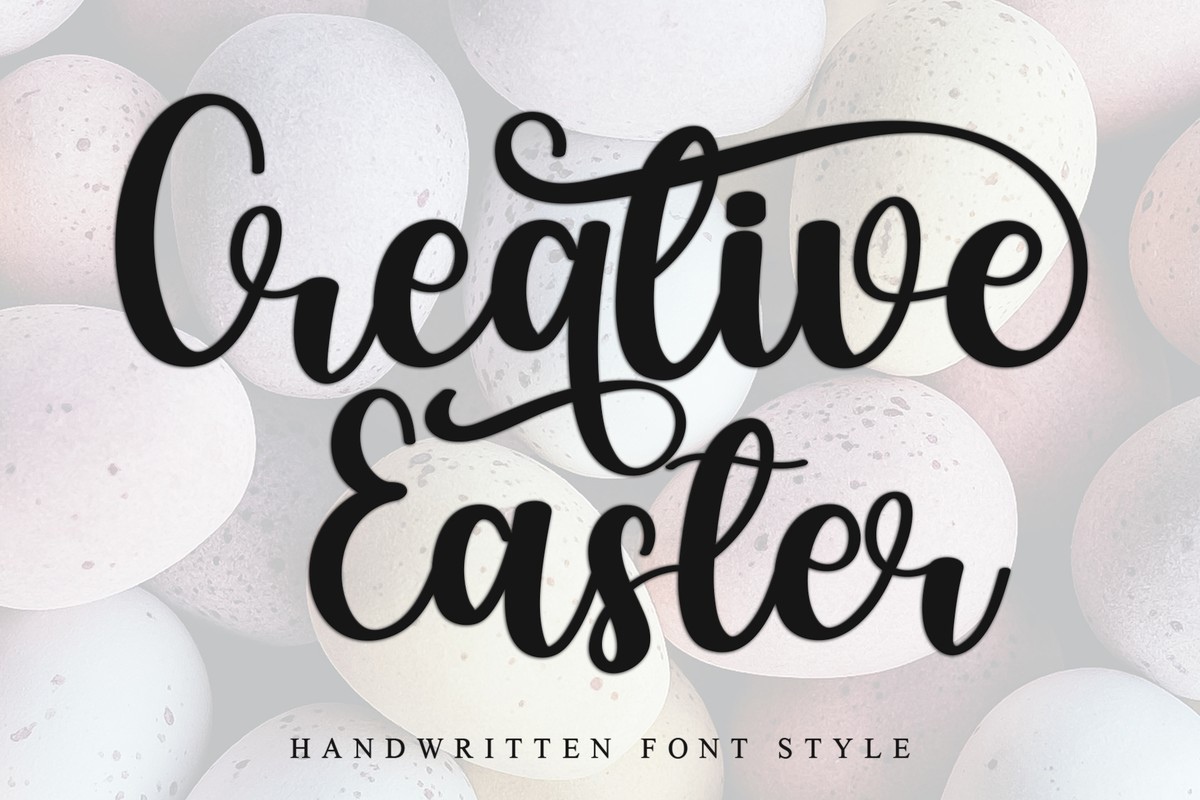 Przykład czcionki Creative Easter