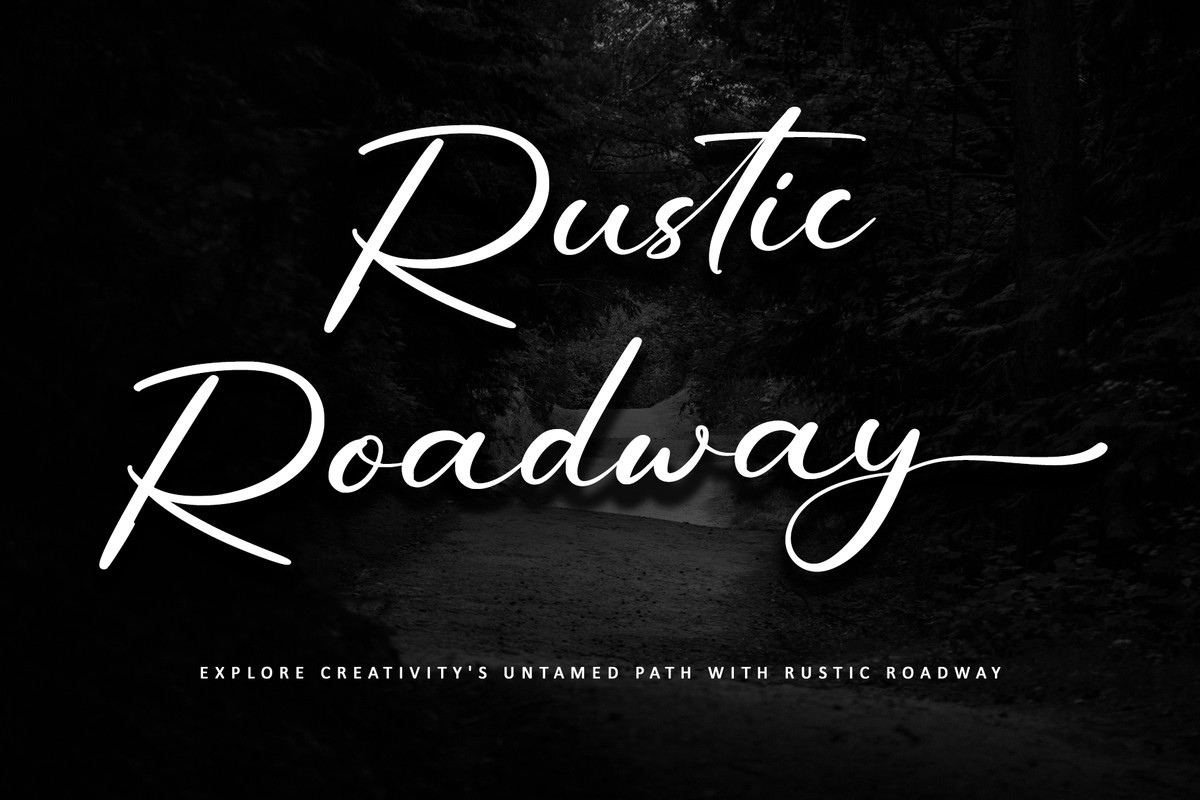 Przykład czcionki Rustic Roadway