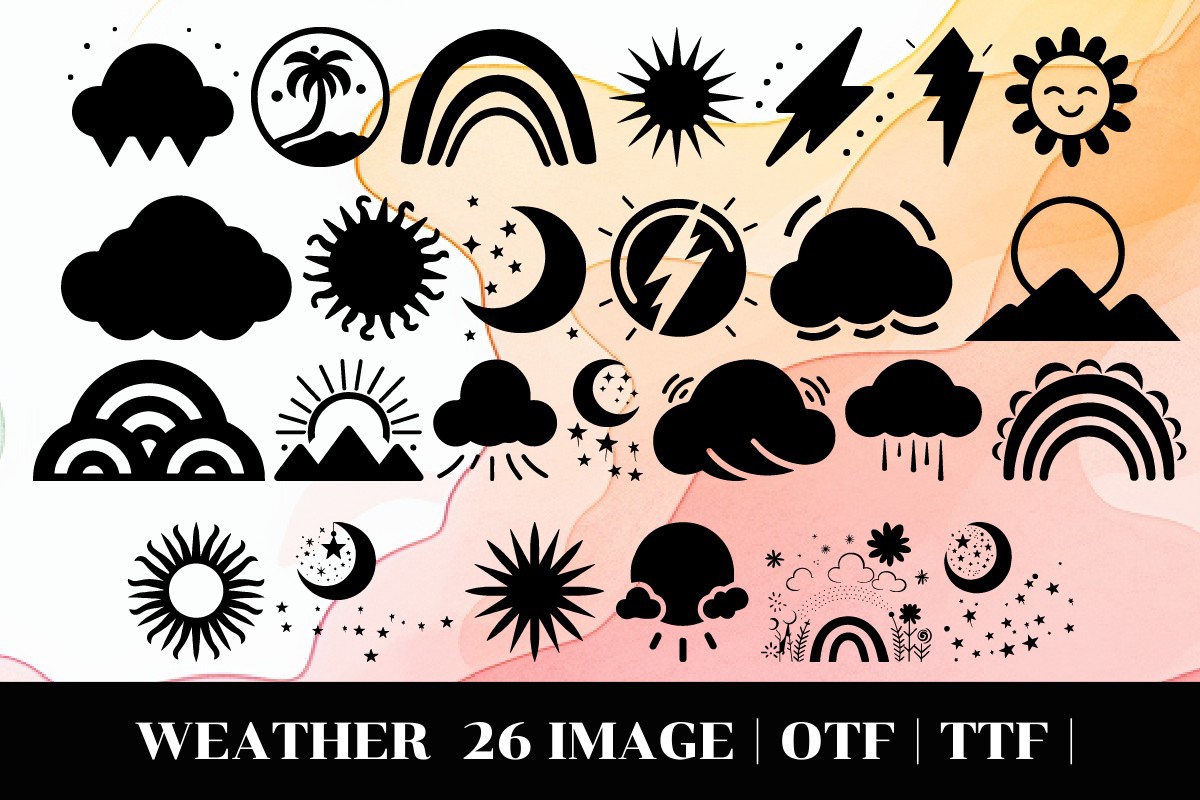 Przykład czcionki Weather