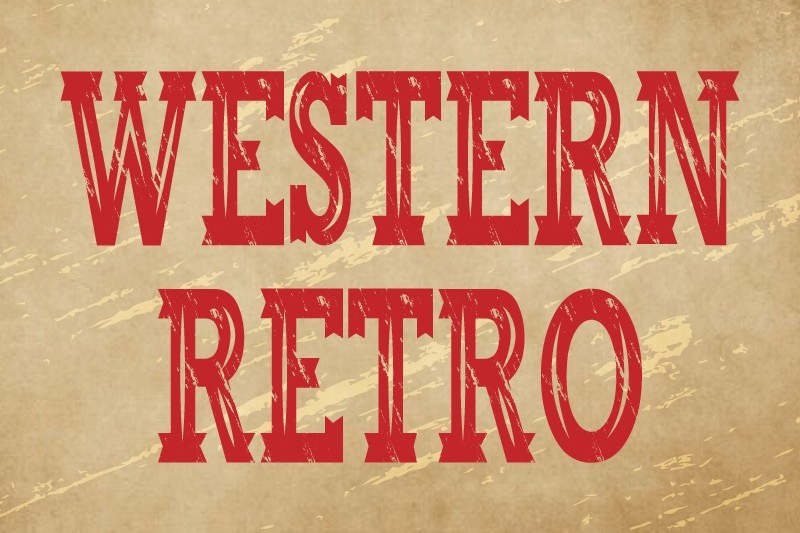 Przykład czcionki Western Retro